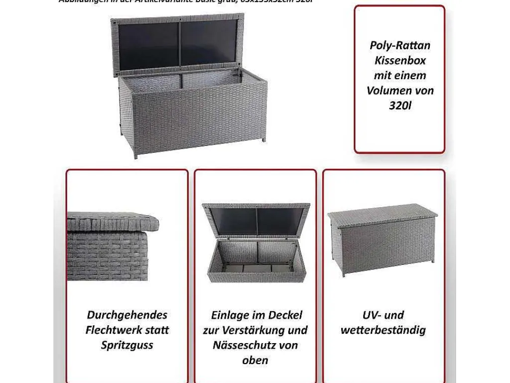 Kussenbox Van Polyrattan Mcw-D88 Iii, Premium Bruin, 51X115X59Cm 250L-Vente-unique New
