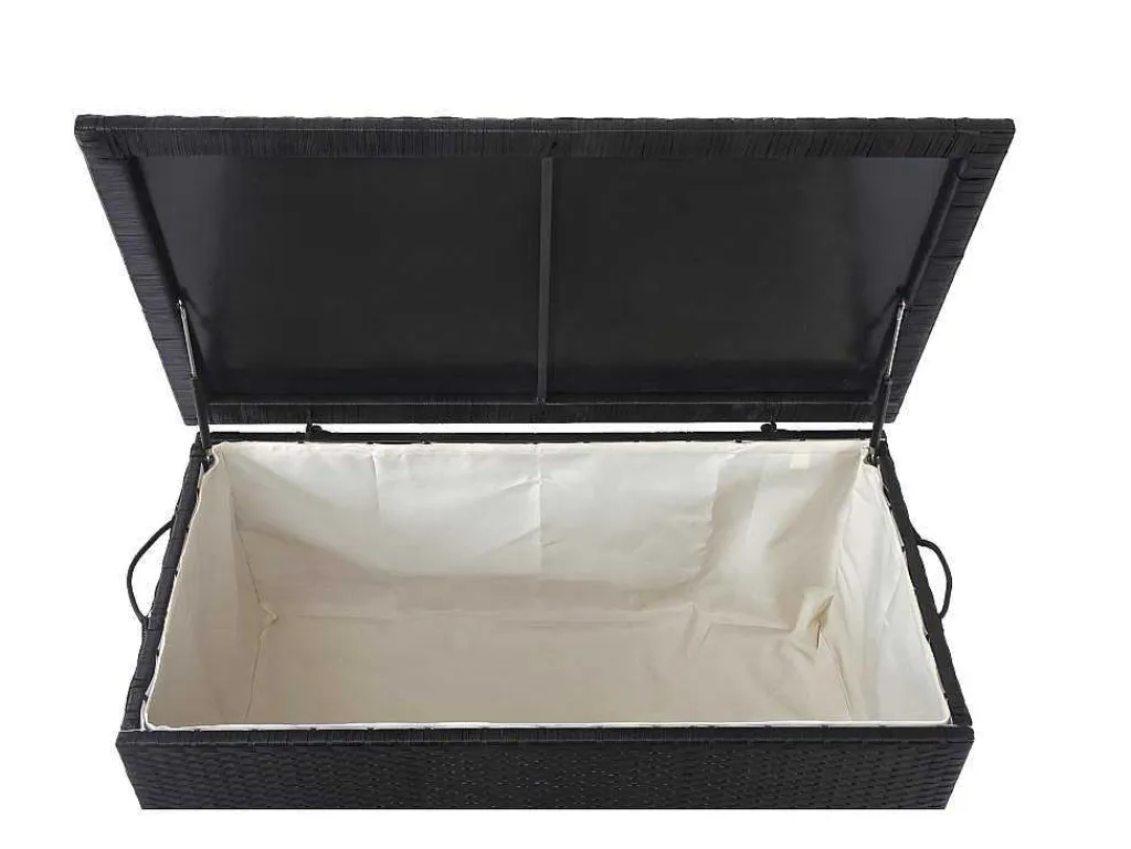 Kussenbox Van Polyrattan Mcw-D88 Iii, Premium Zwart, 63X135X52Cm 320L-Vente-unique New