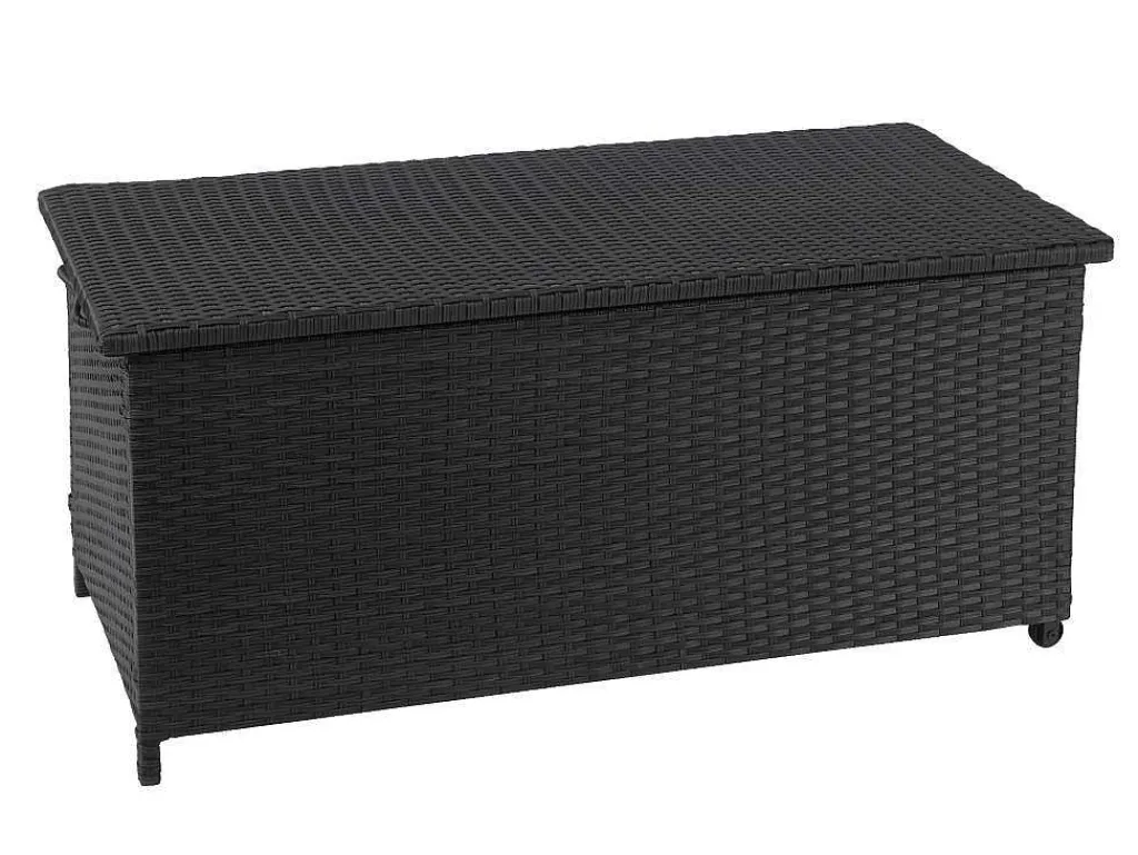 Kussenbox Van Polyrattan Mcw-D88 Iii, Premium Zwart, 63X135X52Cm 320L-Vente-unique New