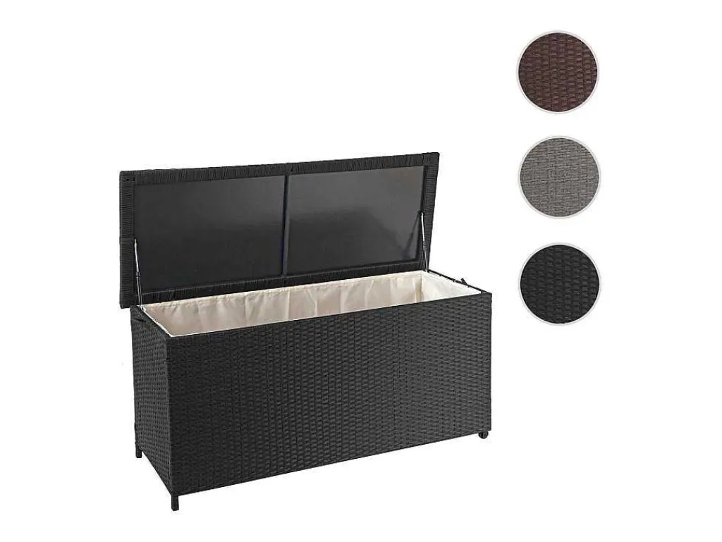 Kussenbox Van Polyrattan Mcw-D88 Iii, Premium Zwart, 63X135X52Cm 320L-Vente-unique New
