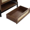 Ladekast - 3 Pvc Rotan Lades Met Zwarte Poten - Bruin-ModernLuxe Online