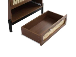 Ladekast - 3 Pvc Rotan Lades Met Zwarte Poten - Bruin-ModernLuxe Online