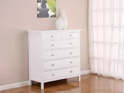 Ladekast Albane - 6 Laden - Wit Grenen-Vente-unique Sale