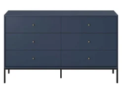 Ladekast Bogdan - 6 Laden - Blauw-Vente-unique Online
