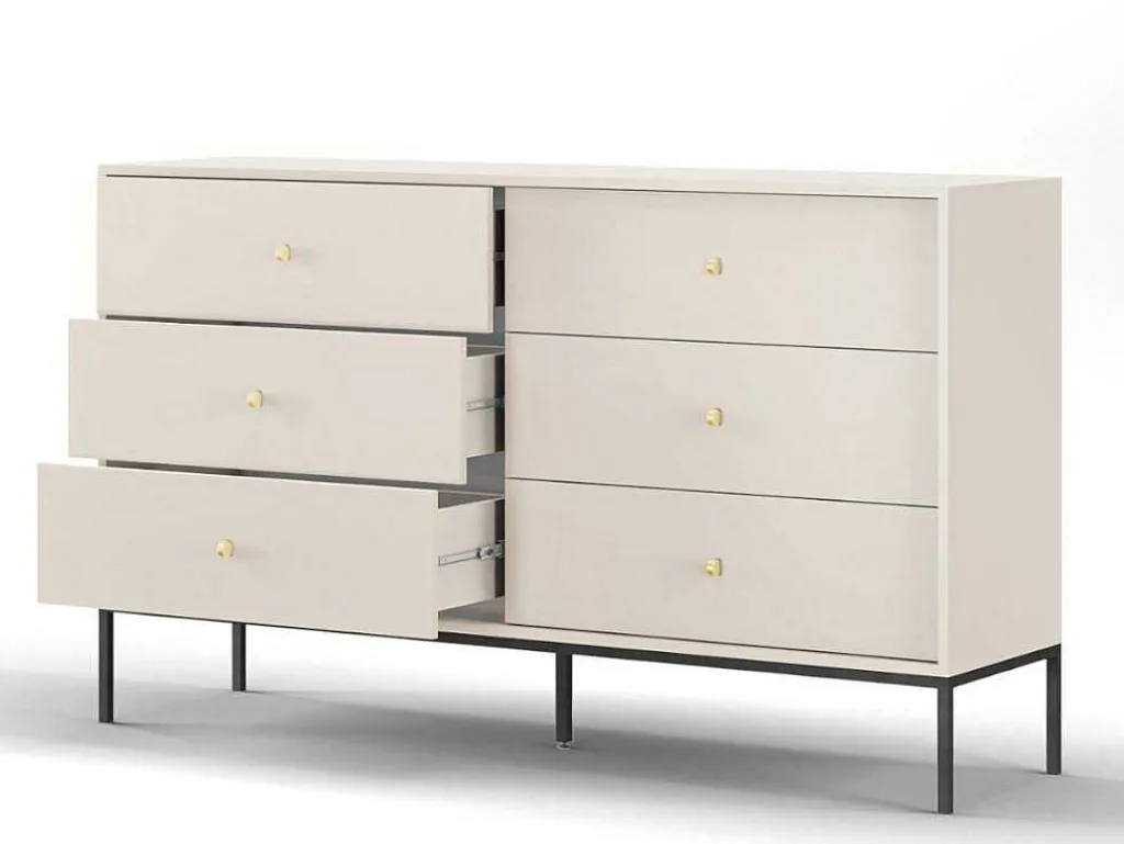 Ladekast Met 6 Laden - Beige - Bogdan-Vente-unique Sale