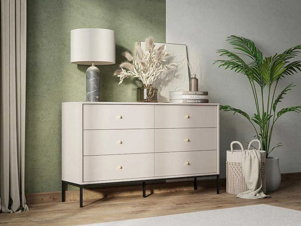 Ladekast Met 6 Laden - Beige - Bogdan-Vente-unique Sale