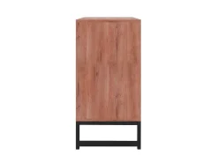 Ladekast Met 3 Lades - Acaciahout En Metaal - Naturel En Zwart - Vedila-Vente-unique Discount