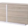 Ladekast Napoli - 6 Laden - Eiken En Wit-Vente-unique