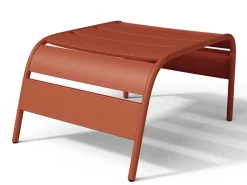 Lage Opstapelbare Tuinfauteuil + Voetensteun - Metaal - Terracotta - Mirmande-MYLIA Best