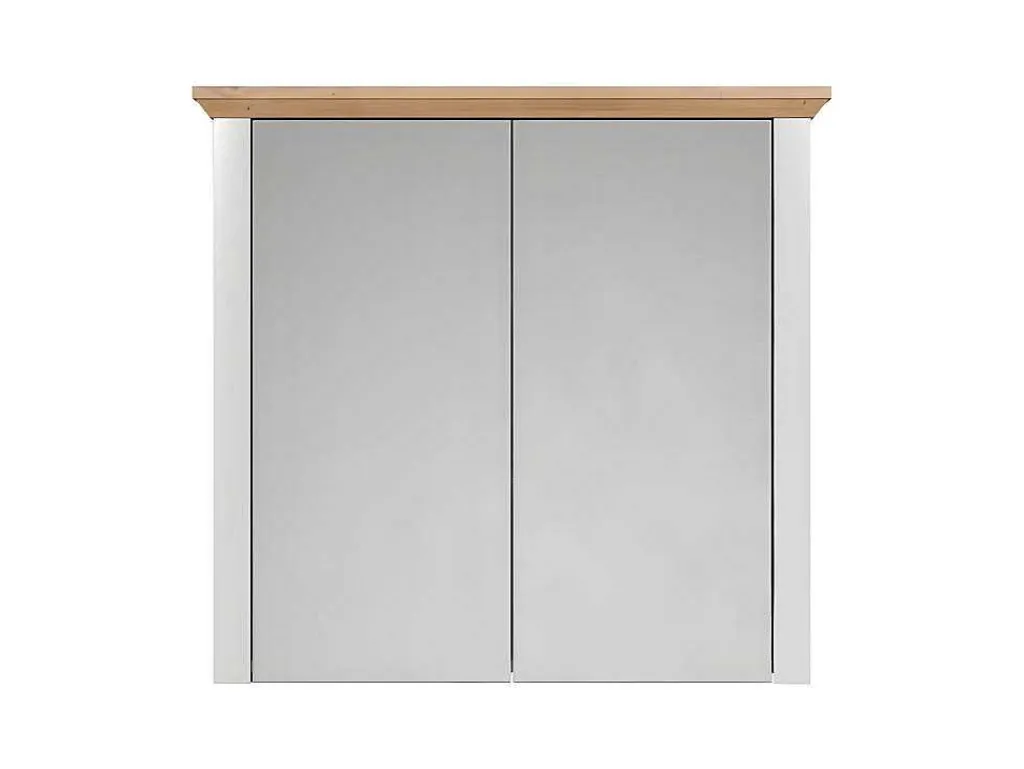Landside Spiegelkast 2 Deuren, Grijs.-Vente-unique Discount