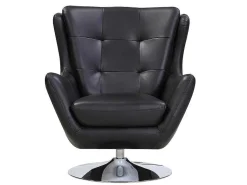 Leren Draaistoel Anaba - Zwart-LINEA SOFA Online