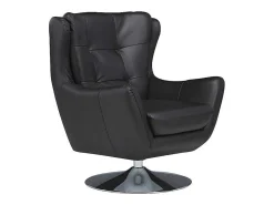 Leren Draaistoel Anaba - Zwart-LINEA SOFA Online