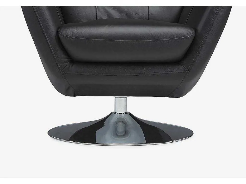 Leren Draaistoel Anaba - Zwart-LINEA SOFA Online