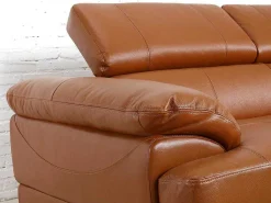 Leren Hoekbank Excelsior Ii - Karamel Bruin - Hoek Links-LINEA SOFA Clearance