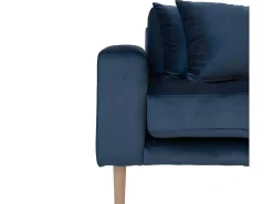 Lido Bank Met Chaise Longue Rechts Velours Donker Blauw.-House Nordic Online