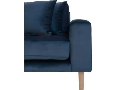 Lido Bank Met Chaise Longue Links Velours Donker Blauw.-House Nordic Online