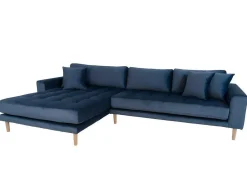 Lido Bank Met Chaise Longue Links Velours Donker Blauw.-House Nordic Online