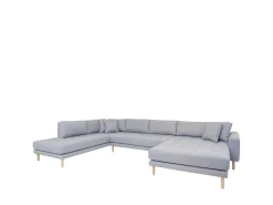 Lido Ubank Rechts Gedraaid Incl. 4 Sierkussens, Lichtgrijs.-House Nordic Sale