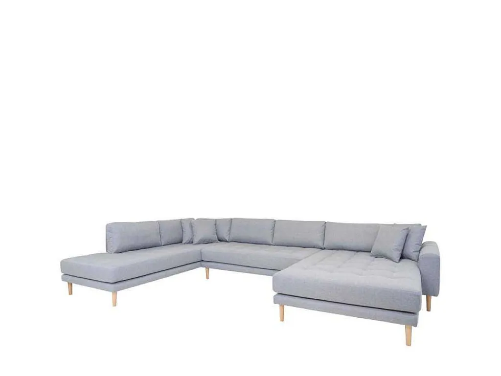 Lido Ubank Rechts Gedraaid Incl. 4 Sierkussens, Lichtgrijs.-House Nordic Sale