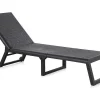 Ligstoel Met Gevlochten Effect Canberra - Zonder Matras - Grijs-Vente-unique