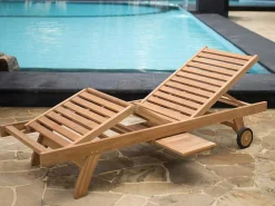 Ligstoel Met Meerdere Standen Byblos - Teak-MYLIA Clearance