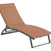 Ligstoel Met Verschillende Standen Van Aluminium En Textileen - Terracotta - Saranda Van-MYLIA Discount