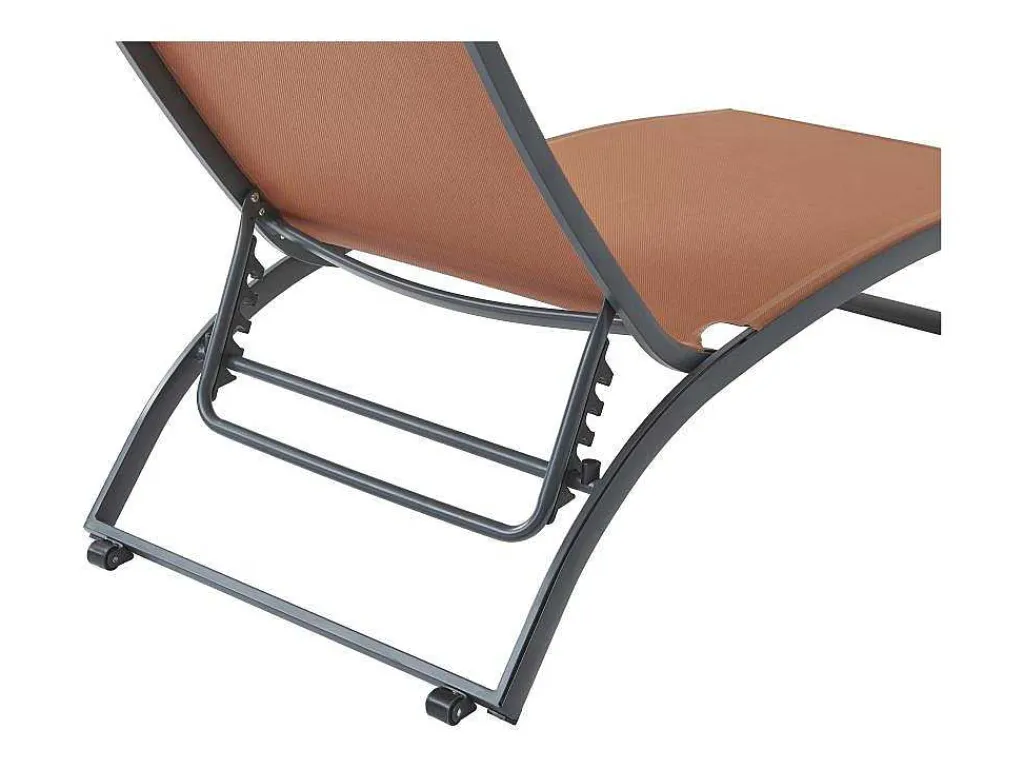Ligstoel Met Verschillende Standen Van Aluminium En Textileen - Terracotta - Saranda Van-MYLIA Discount