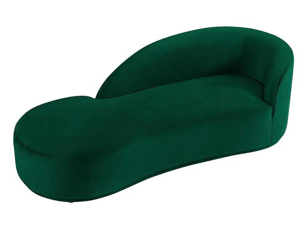 Linkse Chaise Longue Met Bekleding In Groen Fluweel Lonigo Van-PASCAL MORABITO