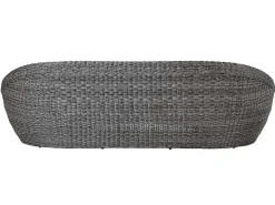 Loungeset Van Geweven Hars - Grijs - Zitbank, 2 Fauteuils En Salontafel - Whiteheaven-MYLIA Sale