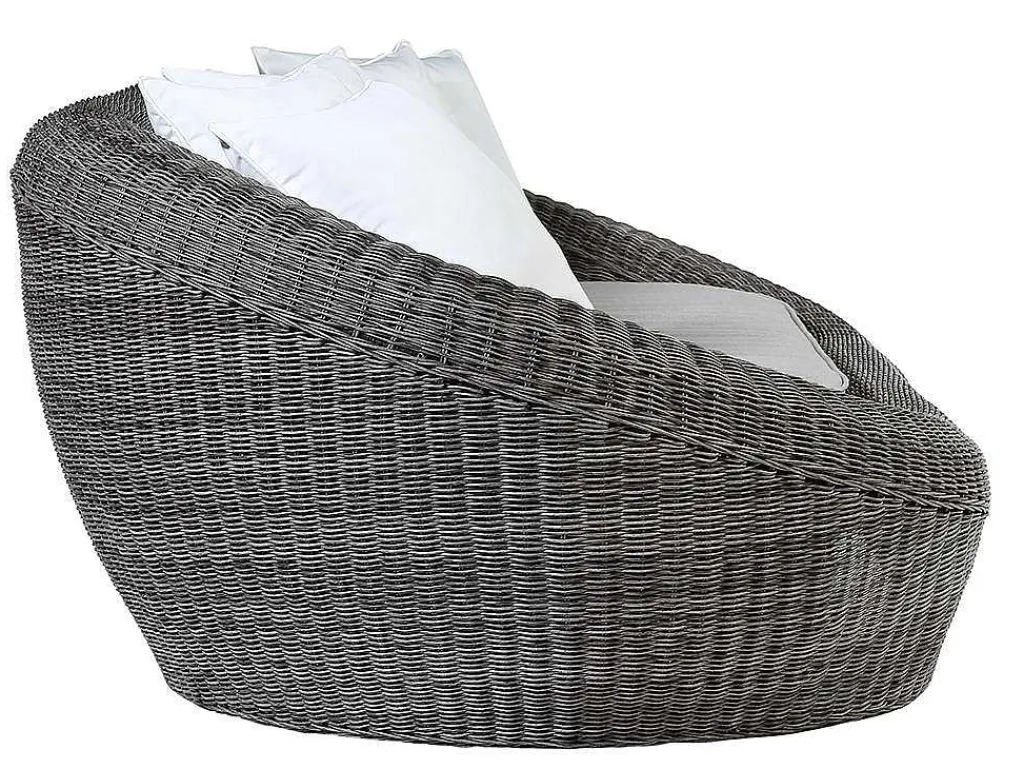 Loungeset Van Geweven Hars - Grijs - Zitbank, 2 Fauteuils En Salontafel - Whiteheaven-MYLIA Sale