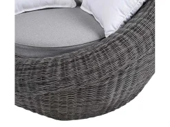 Loungeset Van Geweven Hars - Grijs - Zitbank, 2 Fauteuils En Salontafel - Whiteheaven-MYLIA Sale