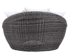 Loungeset Van Geweven Hars - Grijs - Zitbank, 2 Fauteuils En Salontafel - Whiteheaven-MYLIA Sale