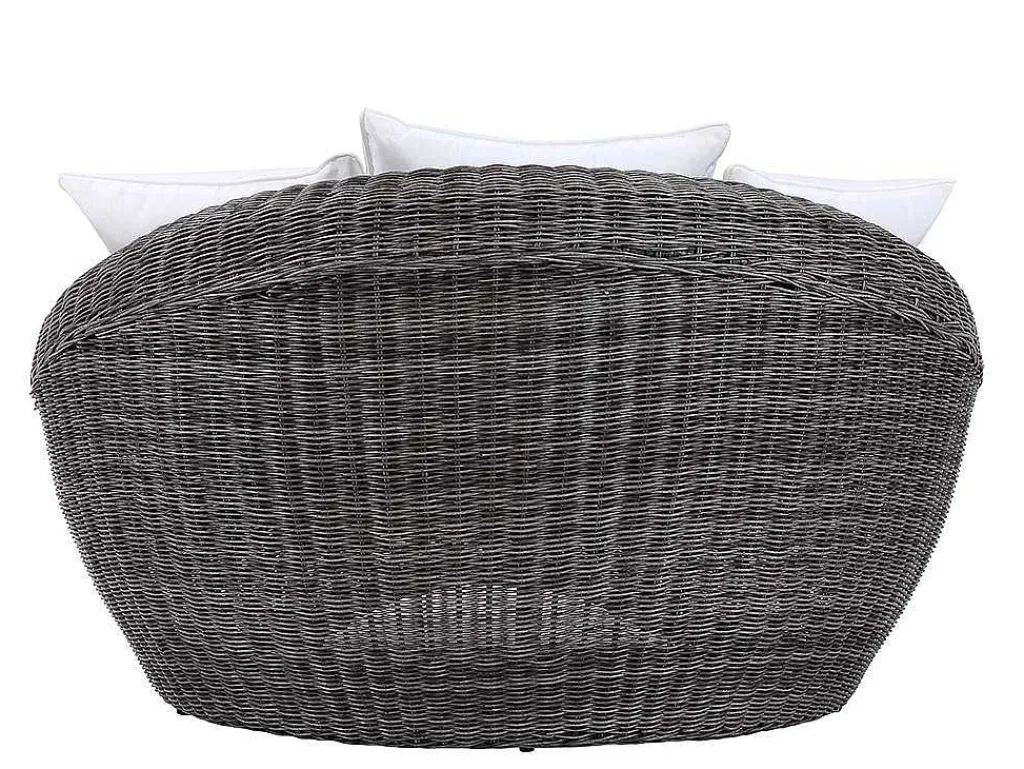 Loungeset Van Geweven Hars - Grijs - Zitbank, 2 Fauteuils En Salontafel - Whiteheaven-MYLIA Sale
