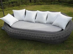 Loungeset Van Geweven Hars - Grijs - Zitbank, 2 Fauteuils En Salontafel - Whiteheaven-MYLIA Sale