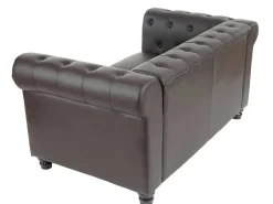 Luxe 2-Zitsbank Edinburgh, Ronde Poten, Bruin-Vente-unique