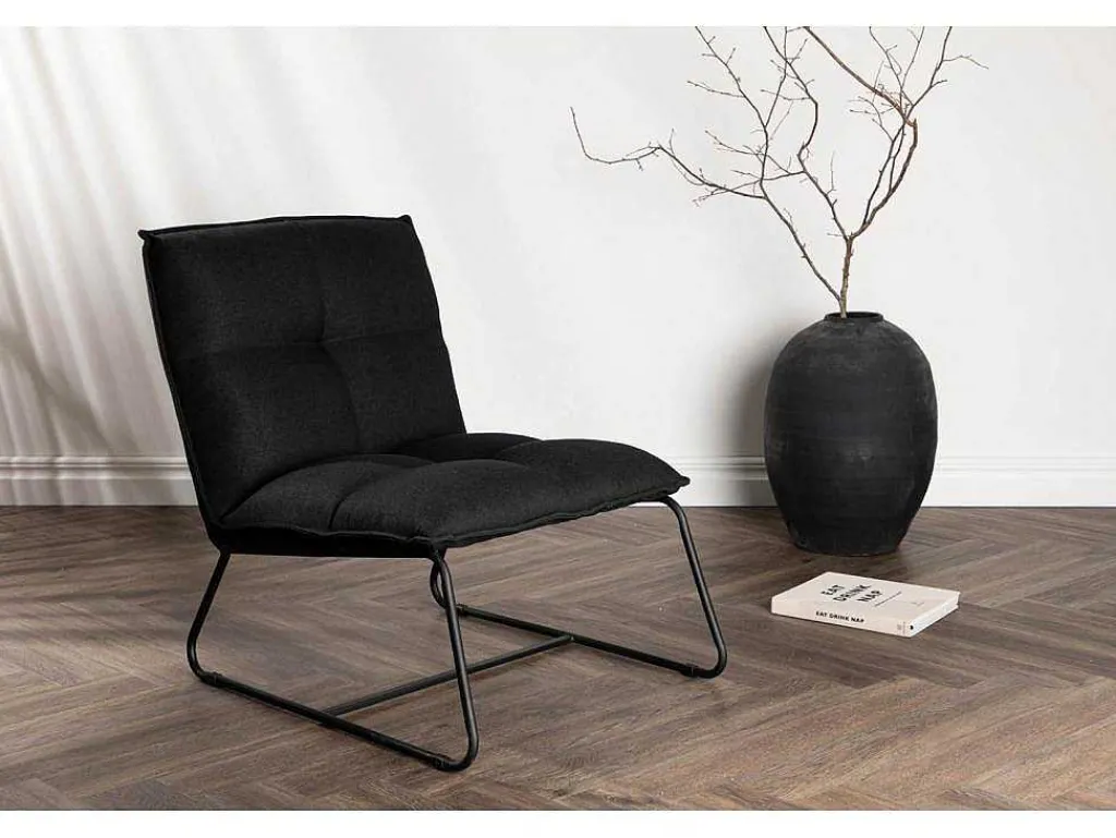 Madison Fauteuil Zwart.-Vente-unique Best