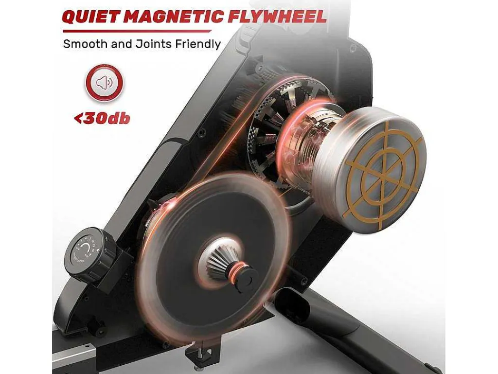 Magnetische Roeimachine Voor Home Gym Office Workout 16 Niveau Instelbare Weerstand Met Lcd-Monitor-Vente-unique Online