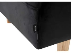 Marino Dagbed Velours Zwart.-Vente-unique New