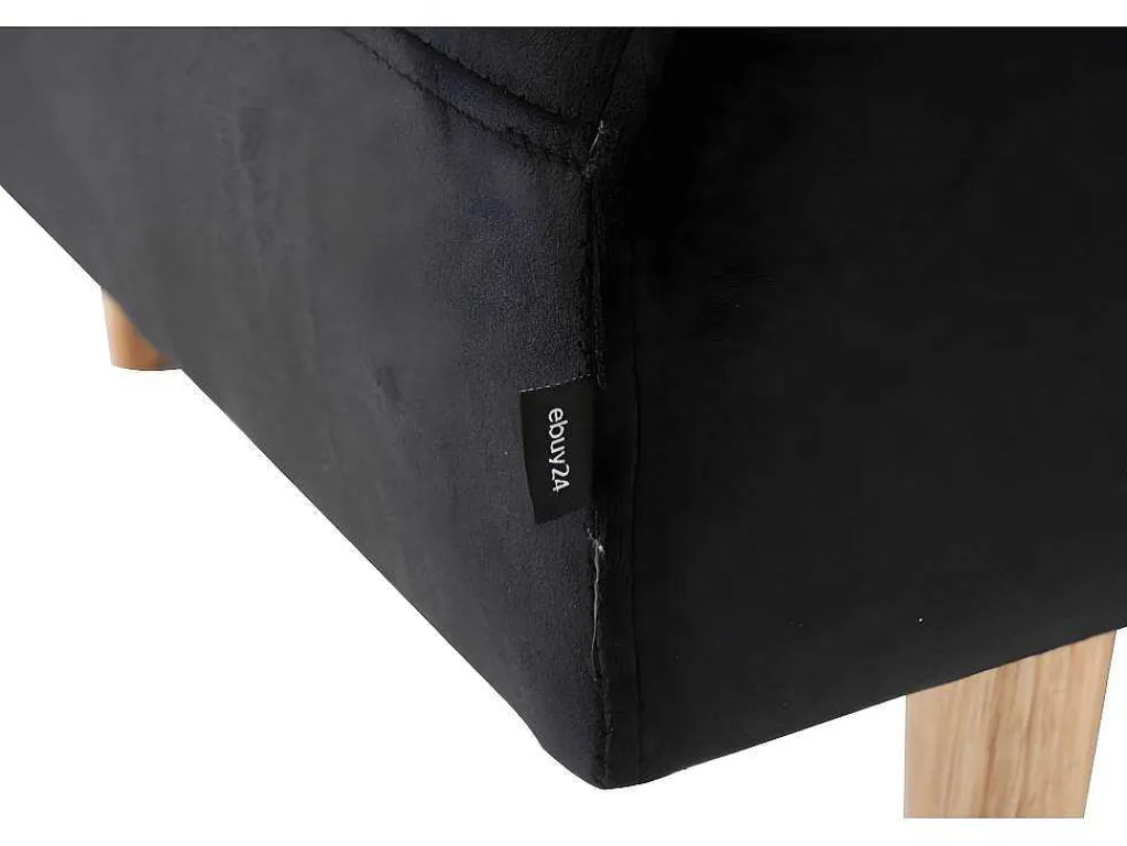 Marino Dagbed Velours Zwart.-Vente-unique New