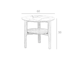 Marmer Effect Glasvezel Hoektafel 2047-Angel Cerda New