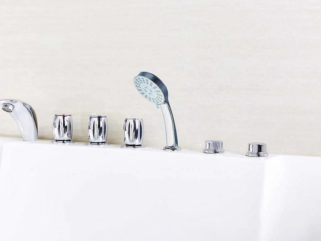 Massagebad - 2 Personen - 515 L - 182 X 122 X H64 Cm - Hoek Rechts - Thalassa-Shower & Design