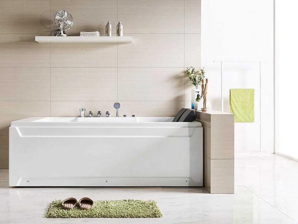 Massagebad - 2 Personen - 515 L - 182 X 122 X H64 Cm - Hoek Rechts - Thalassa-Shower & Design
