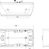 Massagebad - 1 Persoon - 150 X 75 X 59 Cm - Hoek Rechts - Gavino-Shower & Design Discount