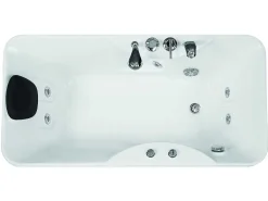 Massagebad - 1 Persoon - 150 X 75 X 59 Cm - Hoek Rechts - Gavino-Shower & Design Discount
