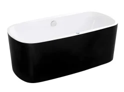 Massagebad Met Ledverlichting - Balneo Therapie Sirgao - 1 Persoon - 155L - 75X150Cm - Zwart-Shower & Design New