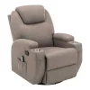 Massagefauteuil Silvano In Stof - Taupe-Vente-unique Outlet