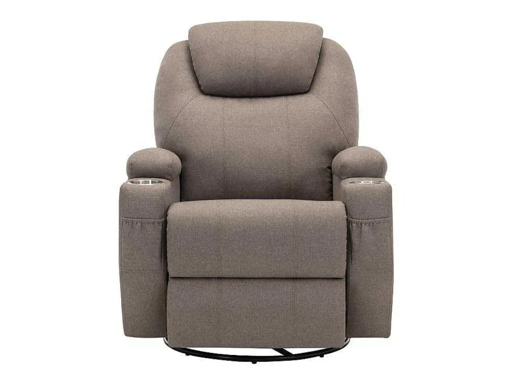 Massagefauteuil Silvano In Stof - Taupe-Vente-unique Outlet