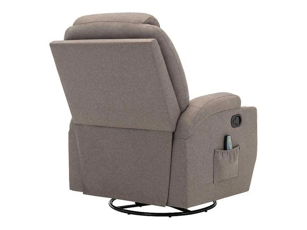 Massagefauteuil Silvano In Stof - Taupe-Vente-unique Outlet