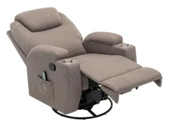 Massagefauteuil Silvano In Stof - Taupe-Vente-unique Outlet