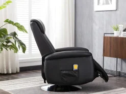 Massagestoel Kostas Van Kunstleer - Zwart-Vente-unique Hot